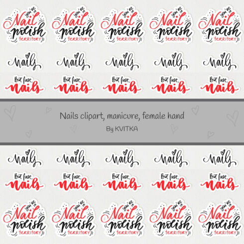 Preview nails clipart manicure female hand.