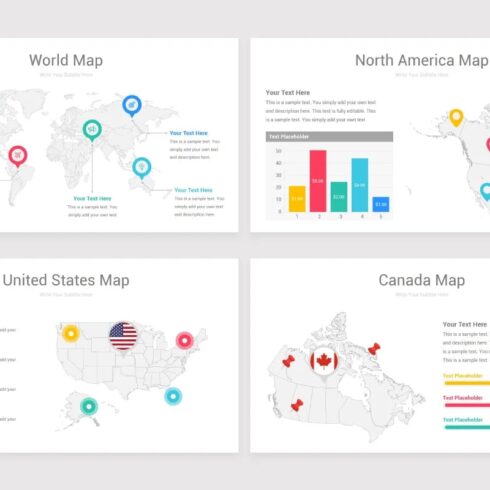 North America Maps Powerpoint Template Masterbundles