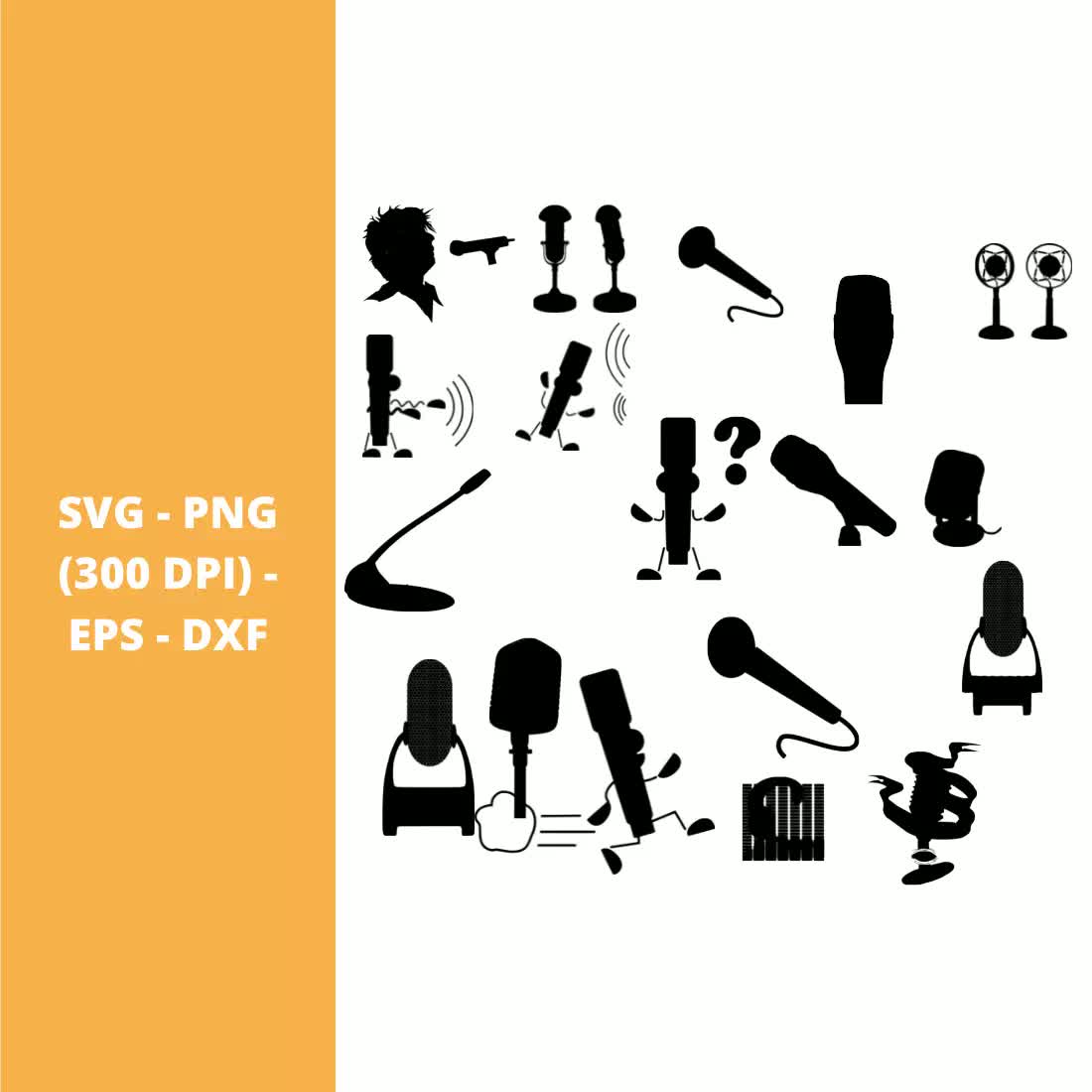 Microphone SVG Bundle Preview 4.