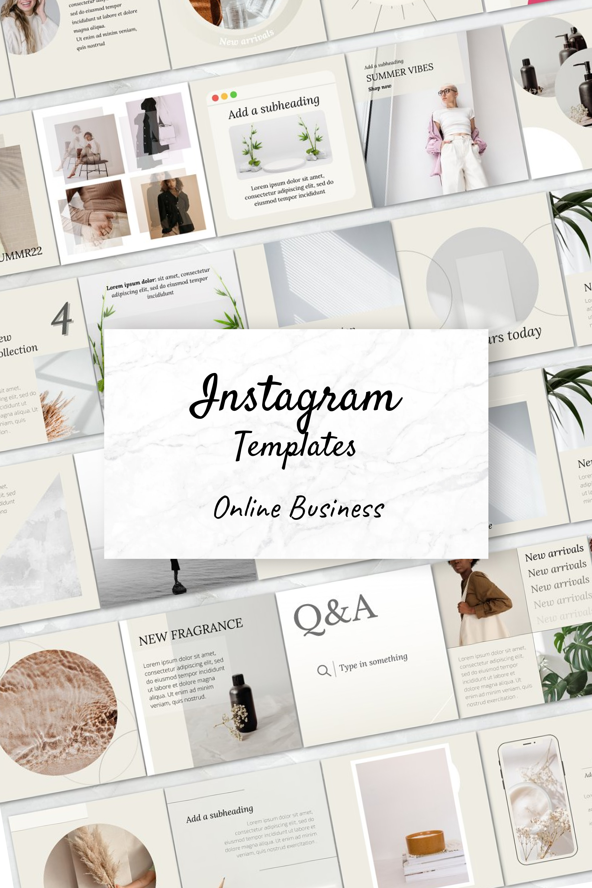 Online business instagram templates of pinterest.