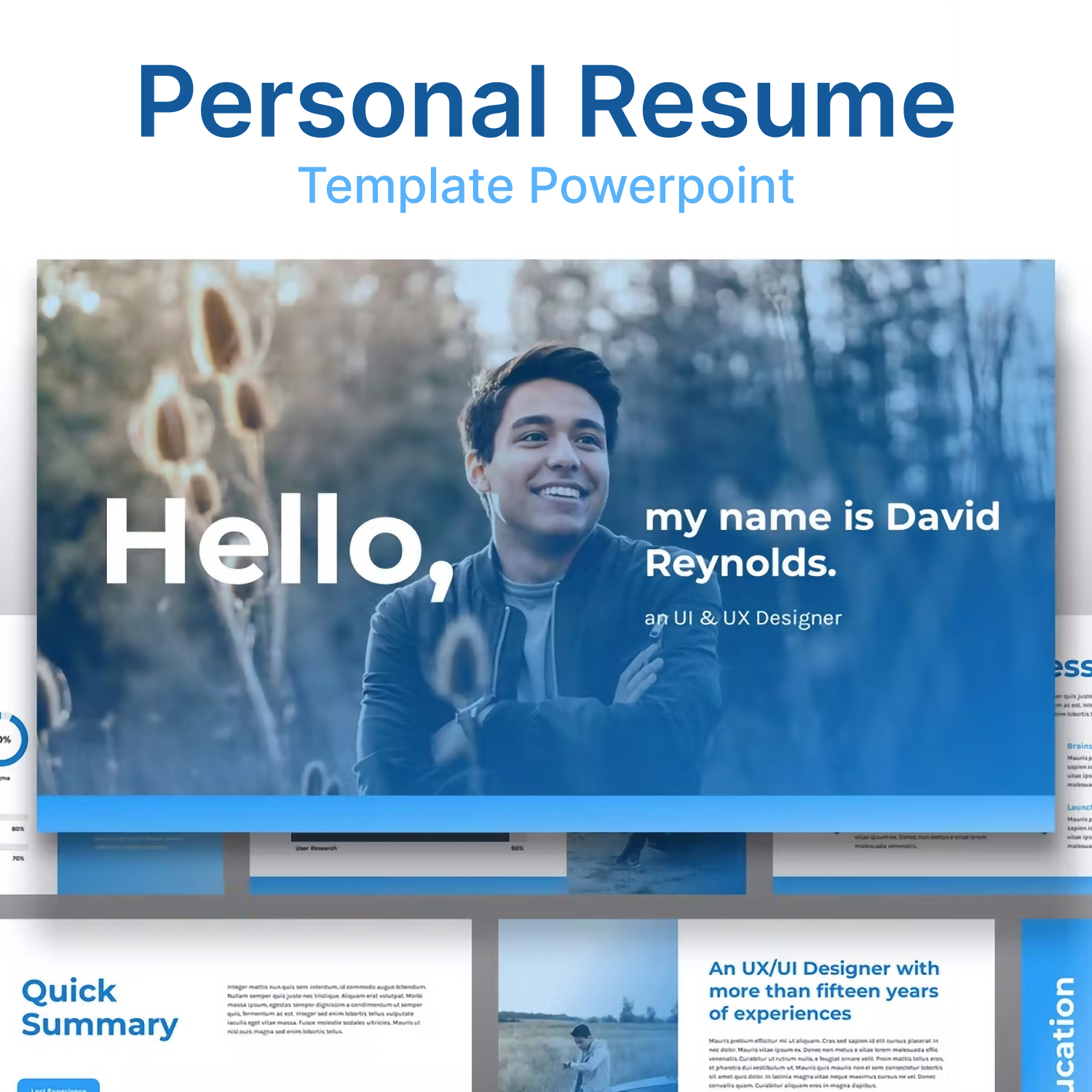 Prints of personal resume template powerpoint.