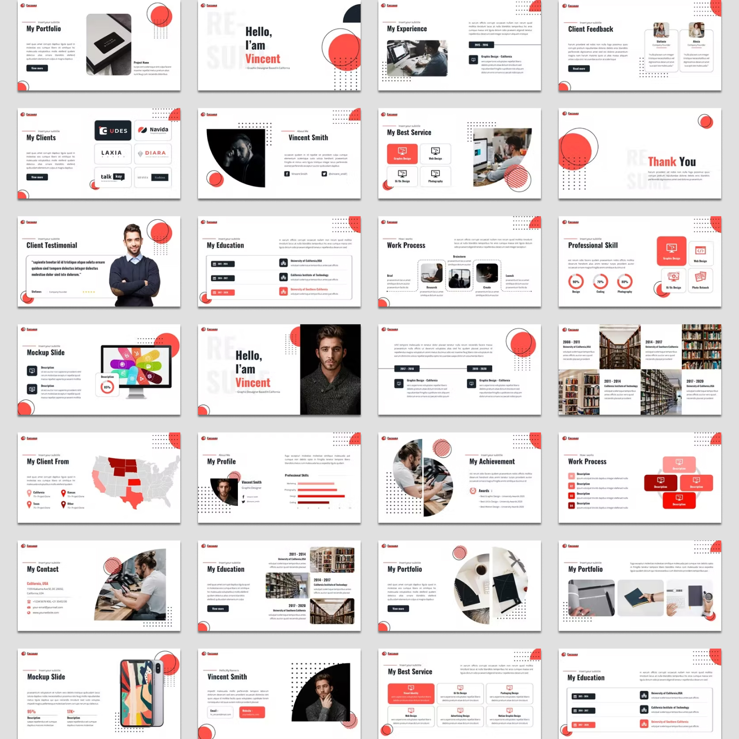 Preview persoon resume powerpoint template.
