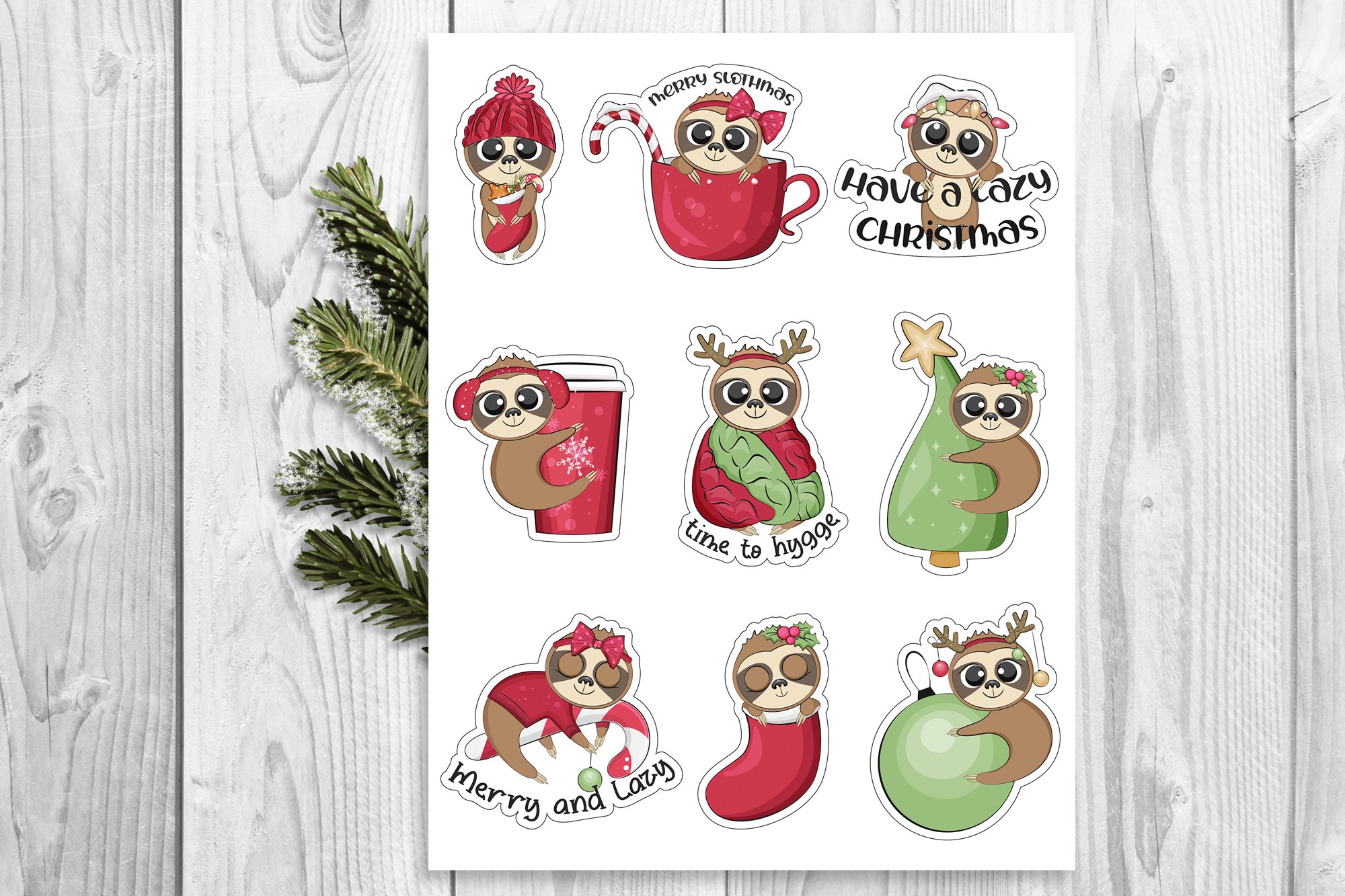 Awesome owl stickers and other Christmas stuff.