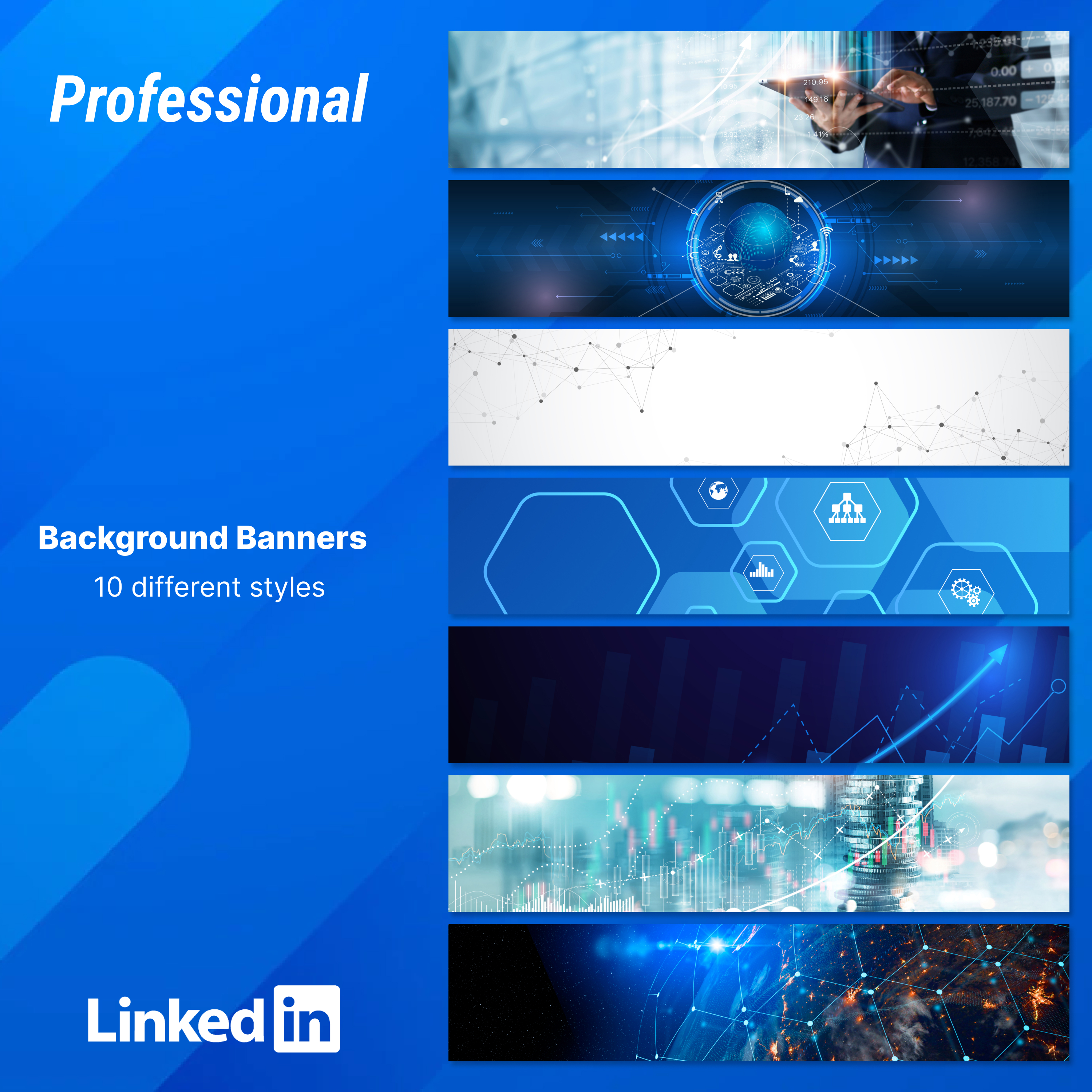Prints of professional linkedin background banners.