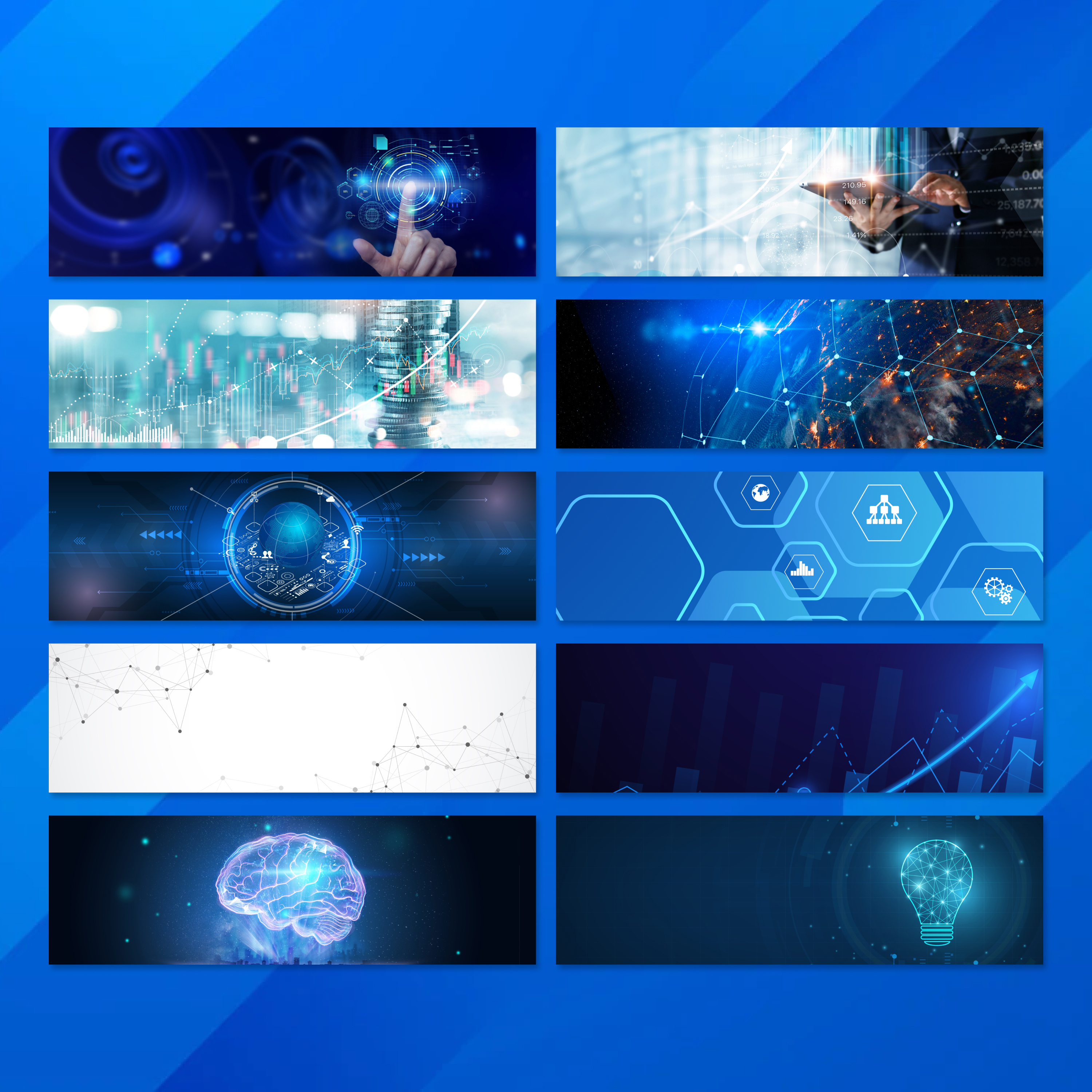 Professional linkedin background banners preview.