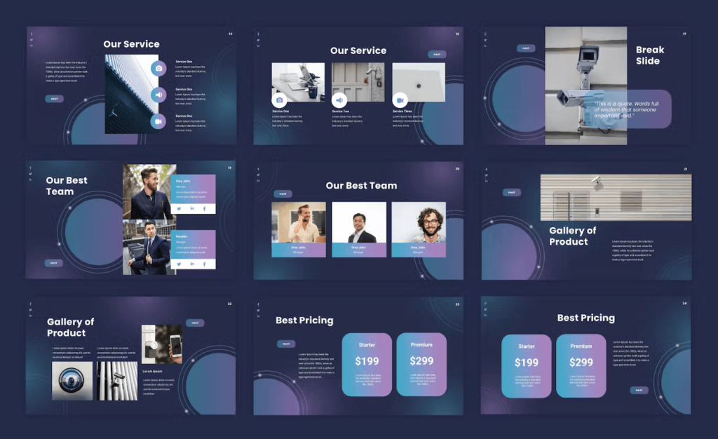 Xander - Home Security Powerpoint Template – MasterBundles