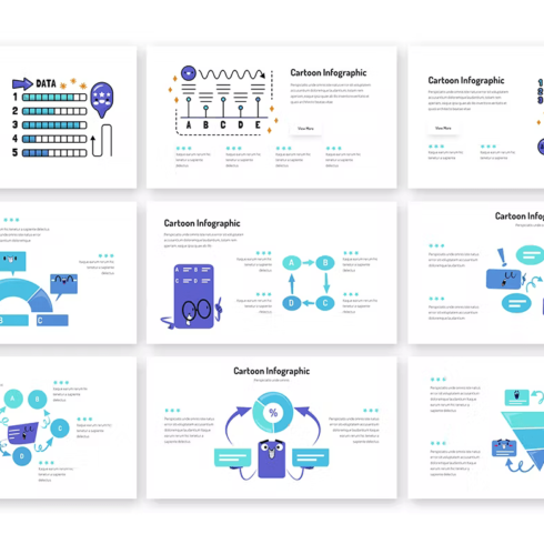 Cartoon Infographic Powerpoint Template | Master Bundles