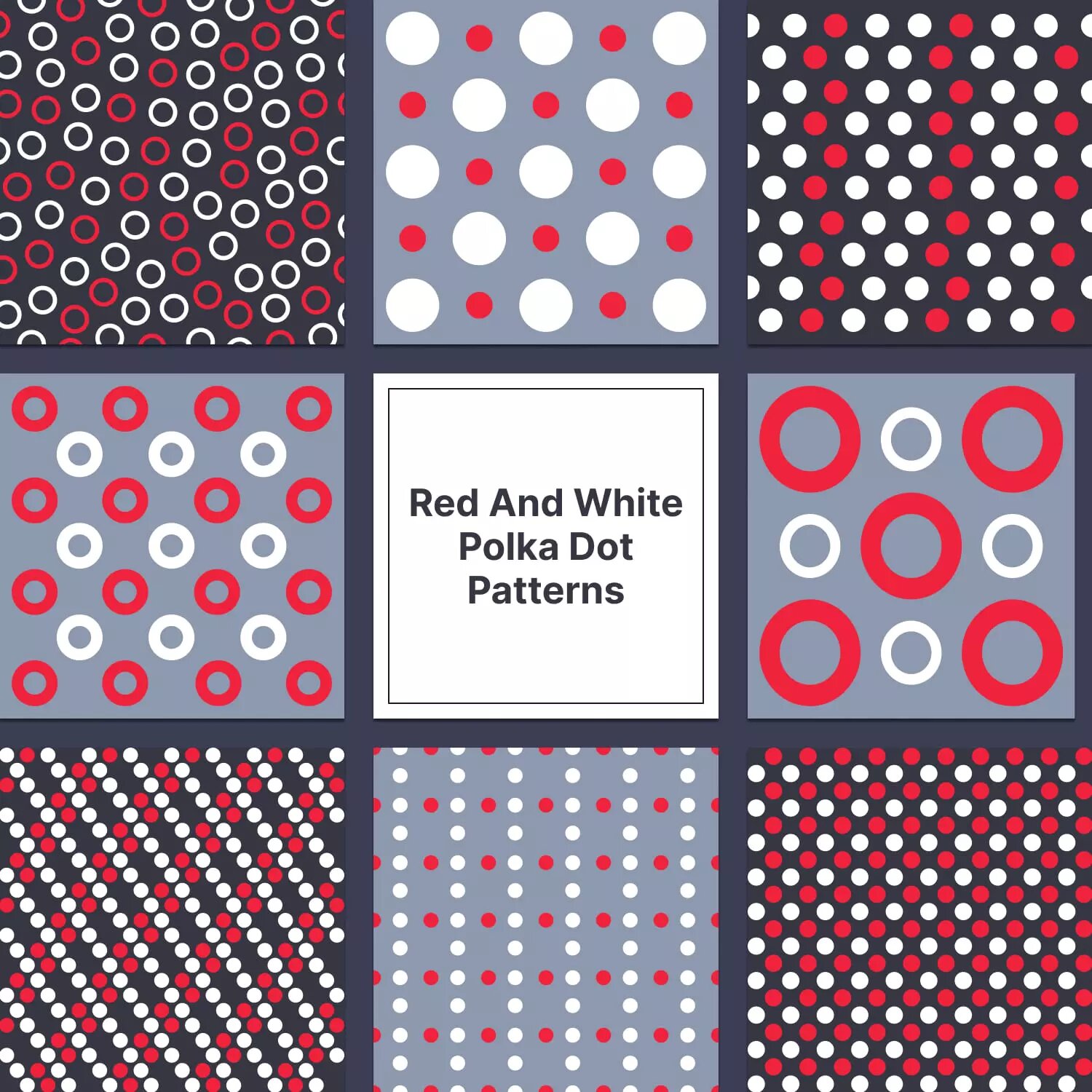 Red And White Polka Dot Patterns Preview 4.