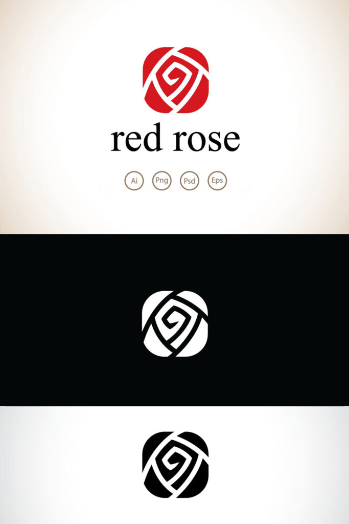 Red Rose Logo Template MasterBundles