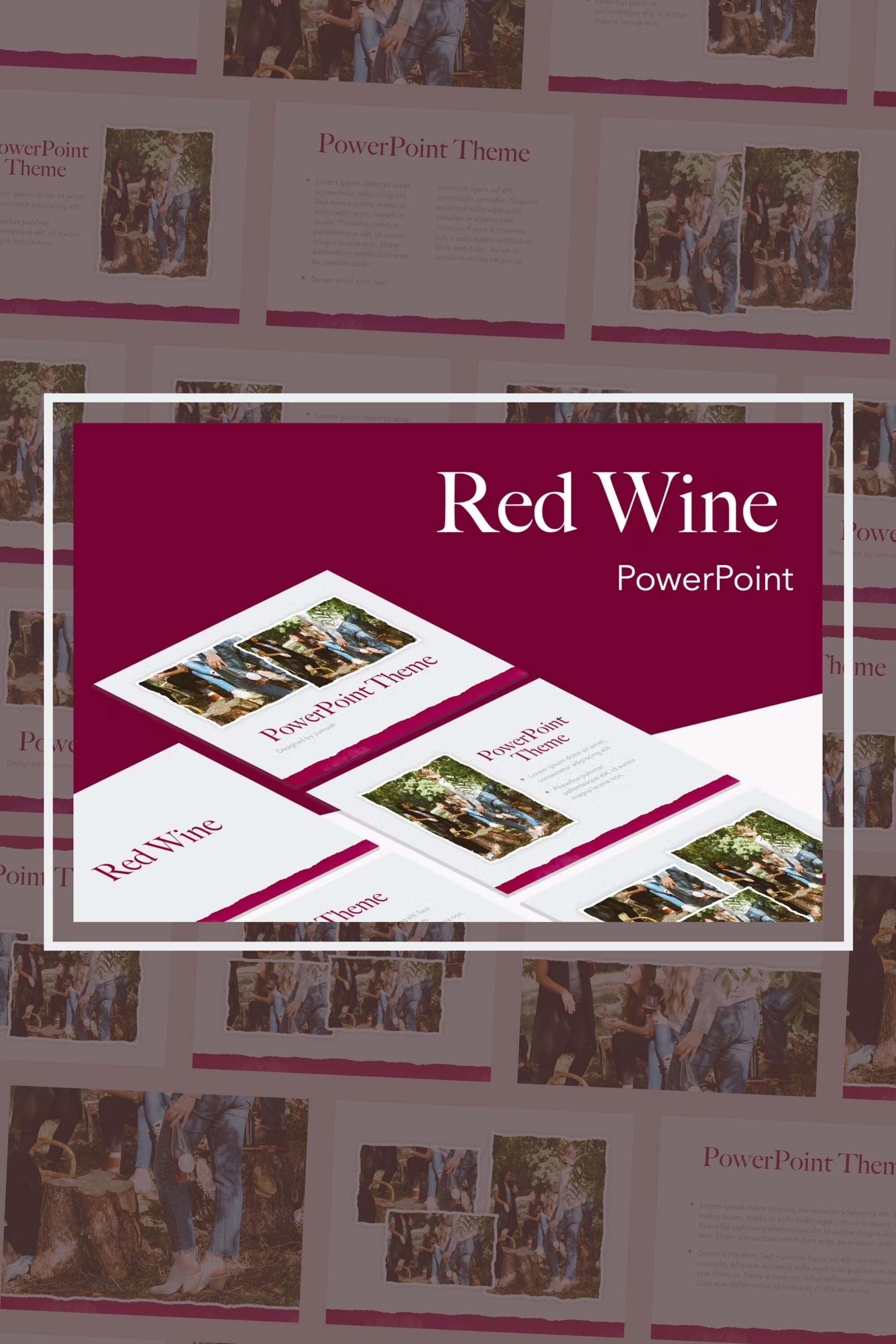 Red Wine Powerpoint Template Pinterest.