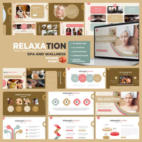 Relaxation spa wellness presentation preview.