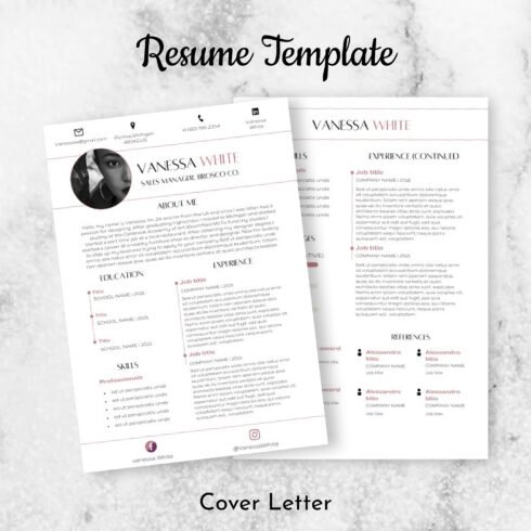 Preview resume template cover letter.