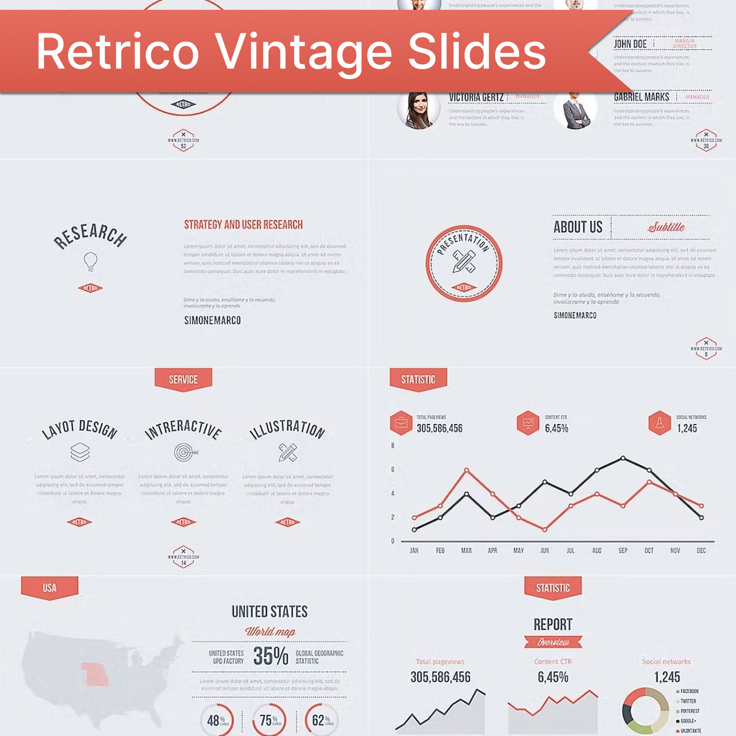 Preview retrico vintage slides.