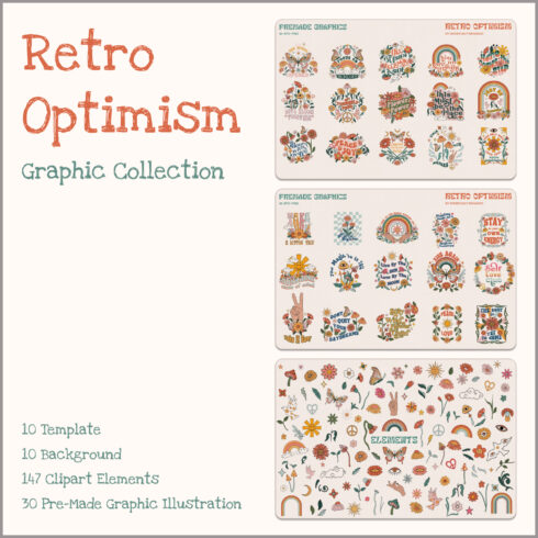 Preview retro optimism graphic collection.