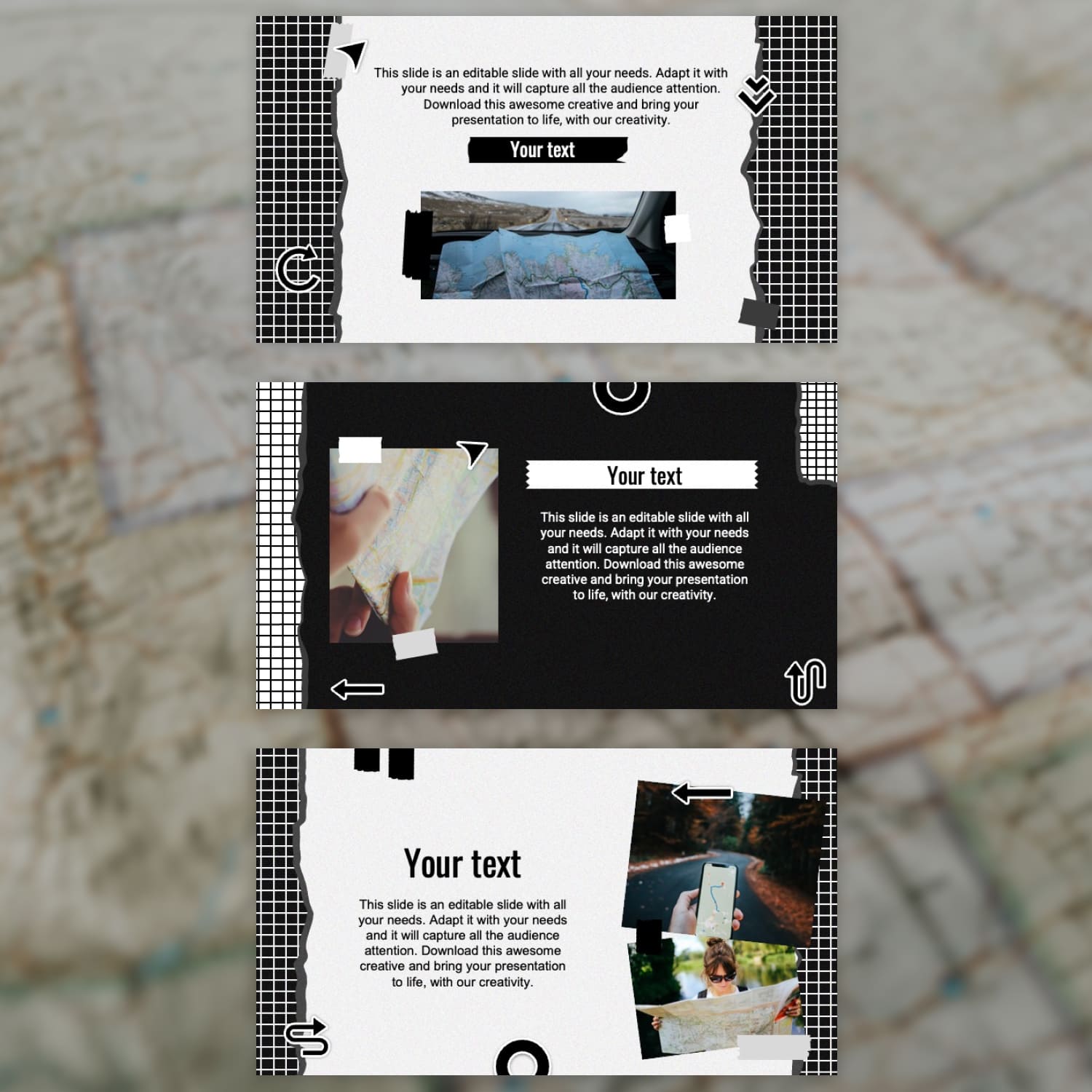 Road Map Powerpoint Template Free 1500 2.
