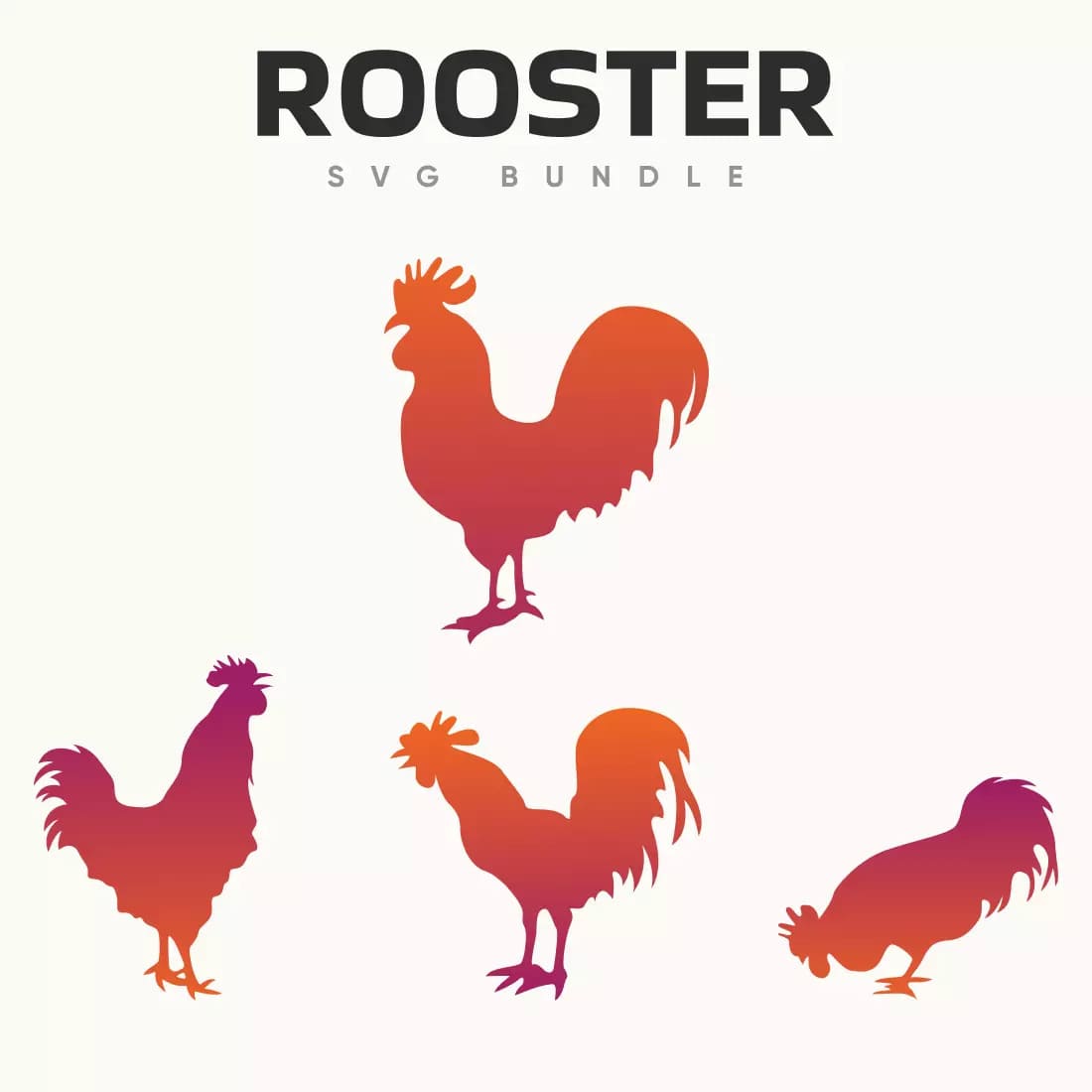 Group of roosters standing next to each other.