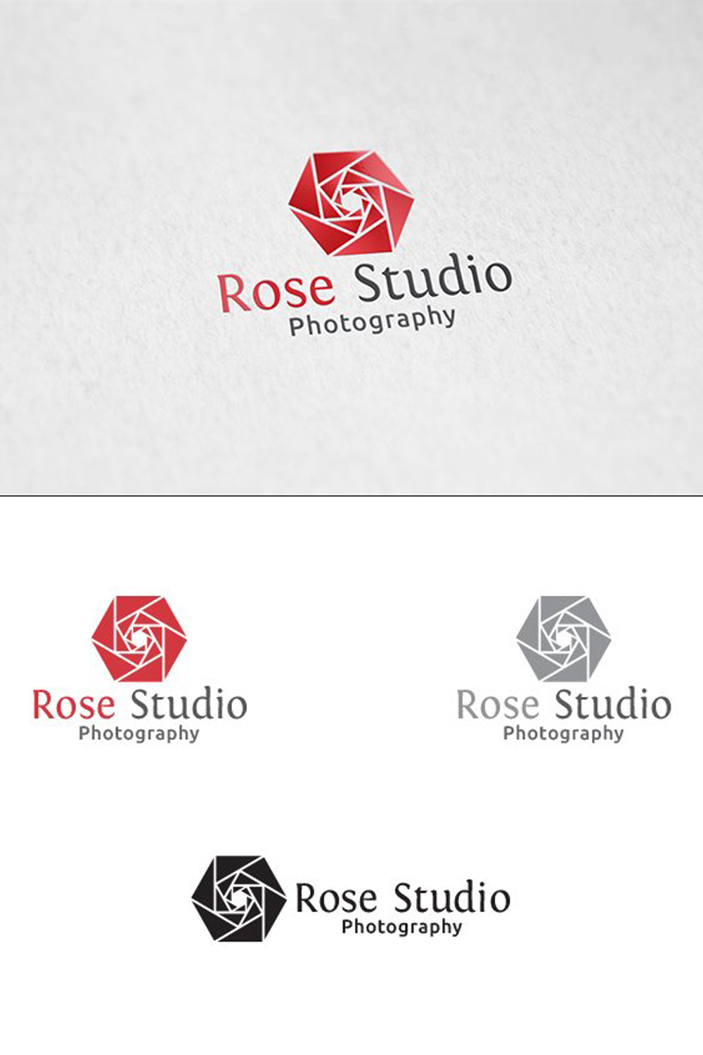 Rose studio logo template of pinterest.
