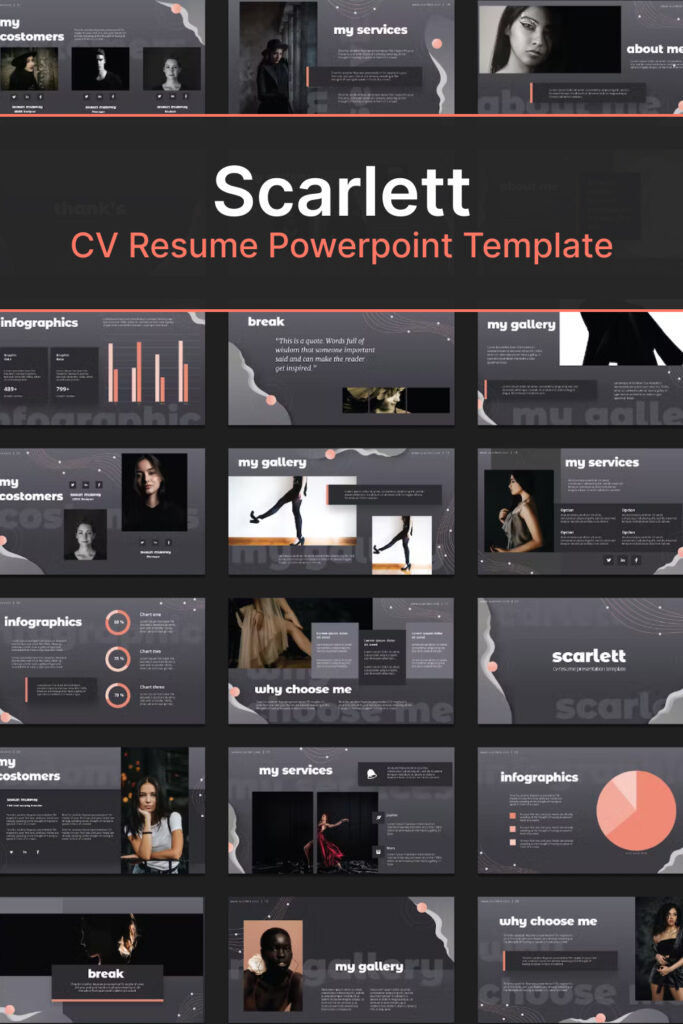 Scarlett - CV Resume Powerpoint Template – MasterBundles
