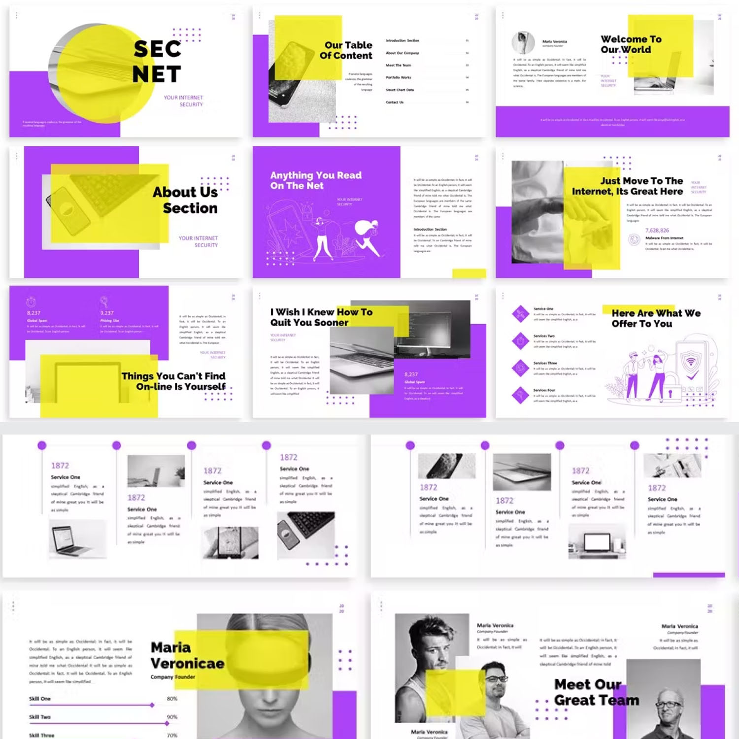 Prints of secnet internet security powerpoint template.