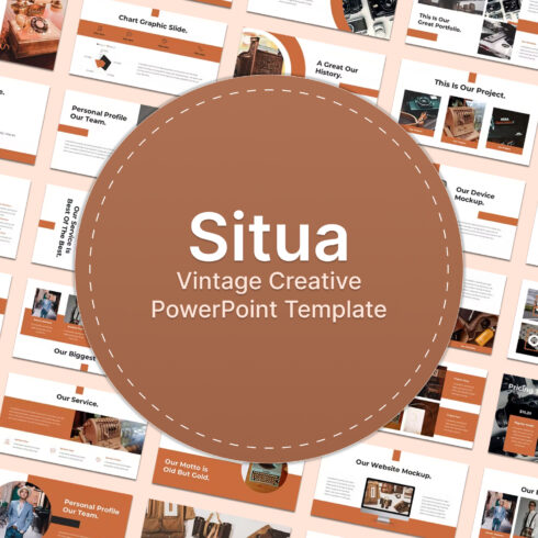 Prints of vintage creative powerpoint template.