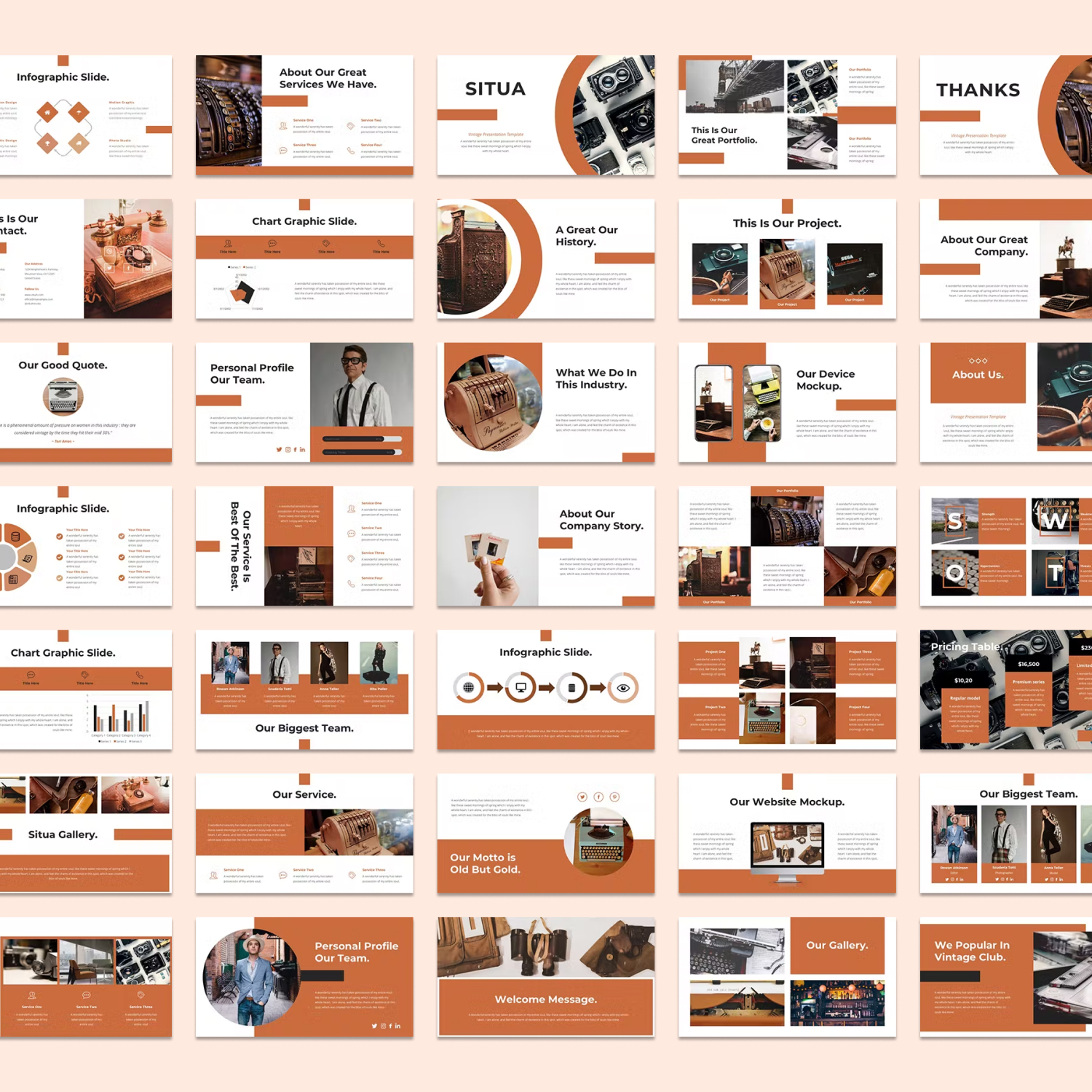 Preview vintage creative powerpoint template.