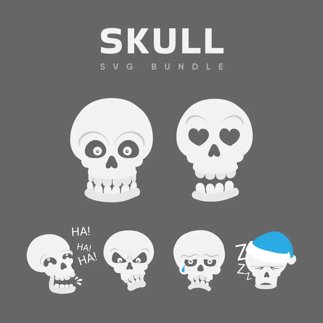 Skull SVG Bundle Preview 11.