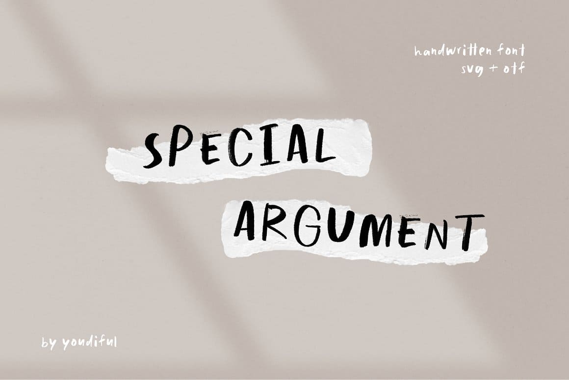 Special Argument SVG Handwritten Preview 1.