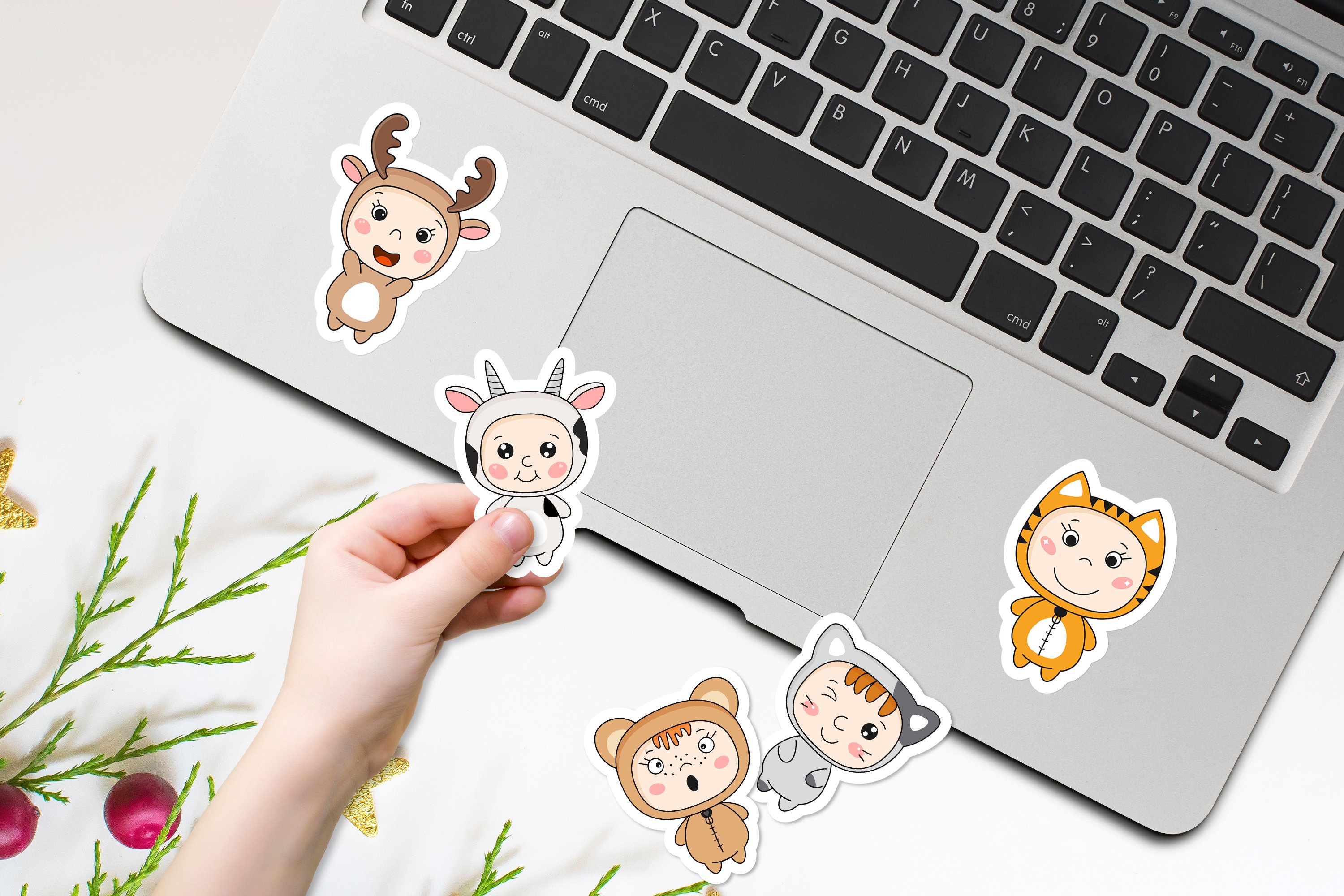 Stickers with children with different emotions.