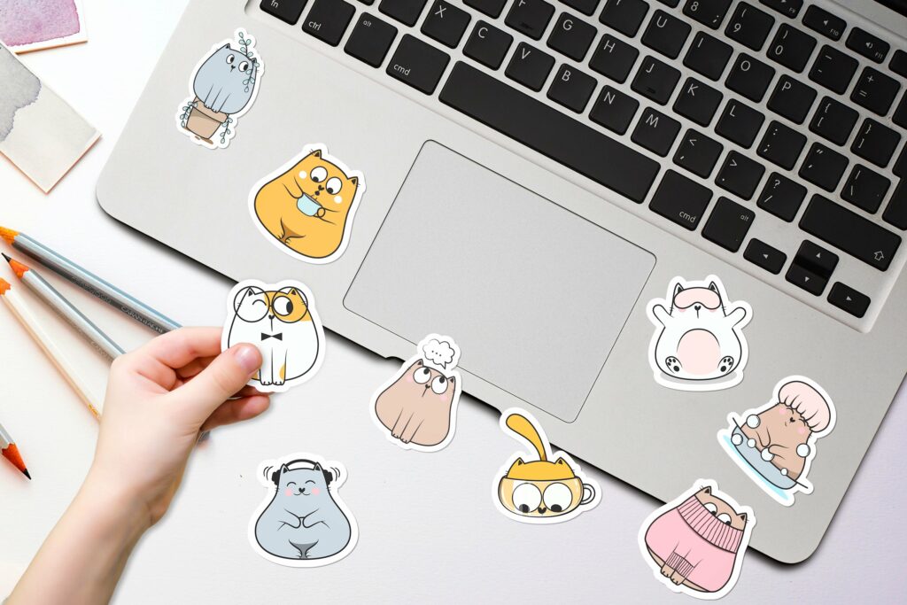 Fat Cat Daily Routine Printable Stickers. PNG, JPG. – MasterBundles