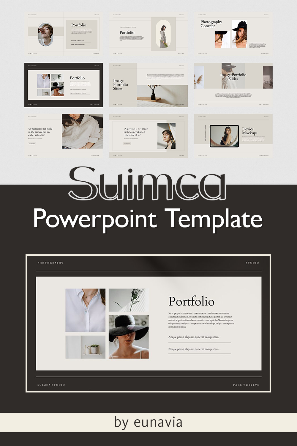 Suimca powerpoint template of pinterest.