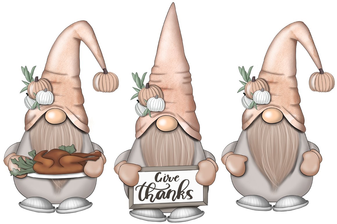 Image of a gnome with vegetables.