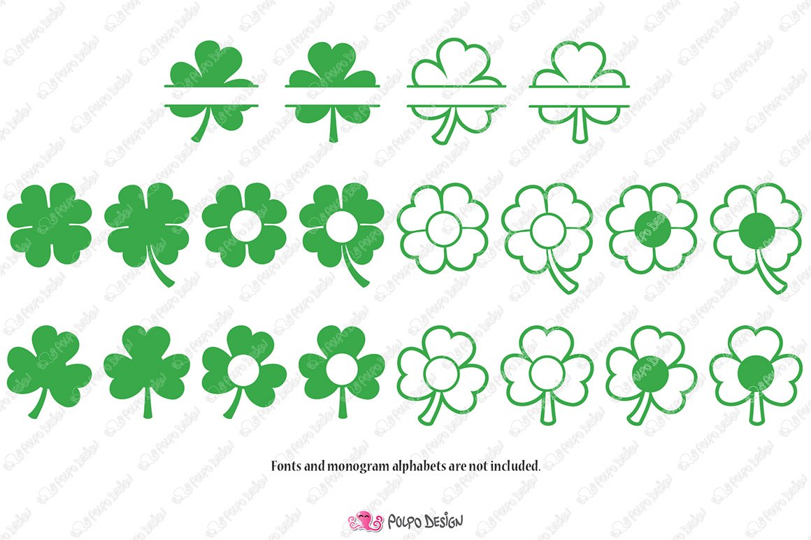 Images of clover leaves preview.