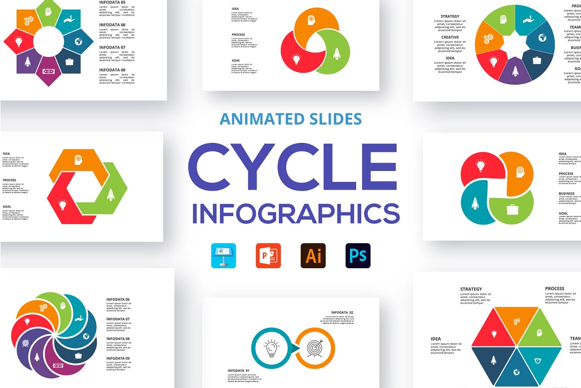Tittle creativ red and blue infographics.