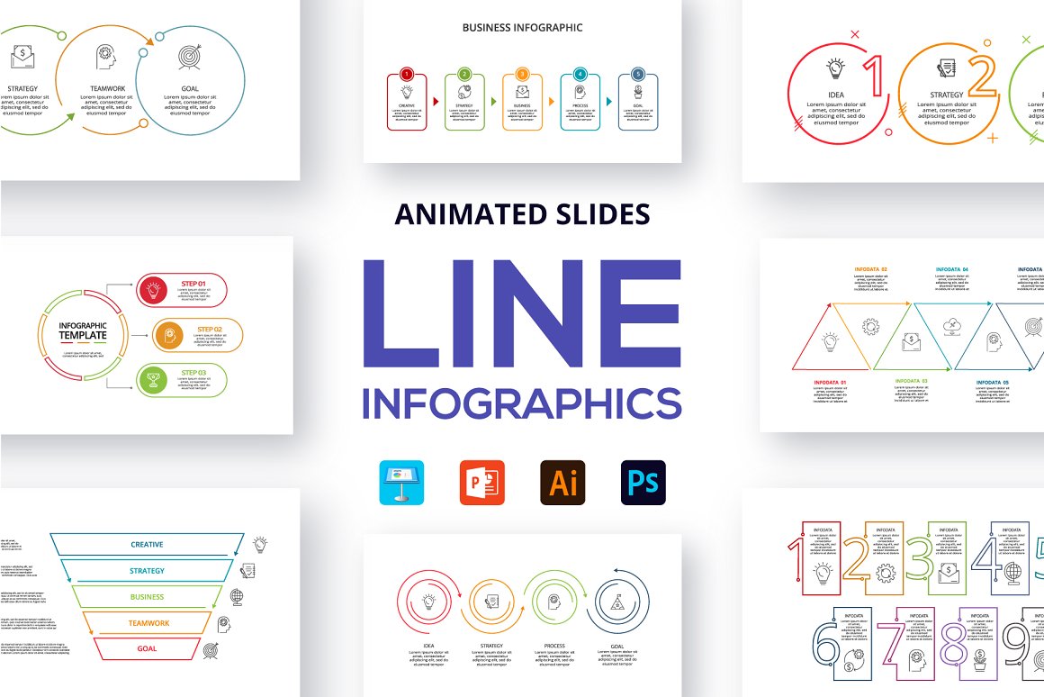 Tittle line infographics.