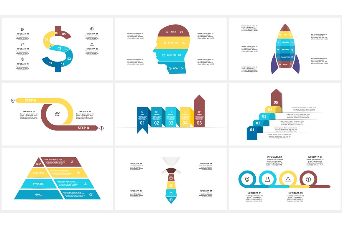 Infographics, which is an image with colored segments.