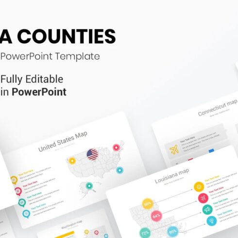 USA Counties Maps PowerPoint Template | Master Bundles