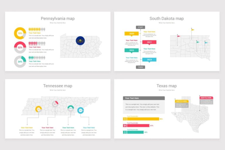 USA Counties Maps PowerPoint Template – MasterBundles