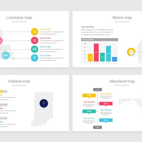 USA Counties Maps PowerPoint Template | Master Bundles