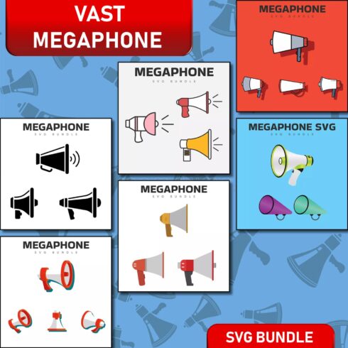 Vast Megaphone SVG Bundle 1500 1500 1.