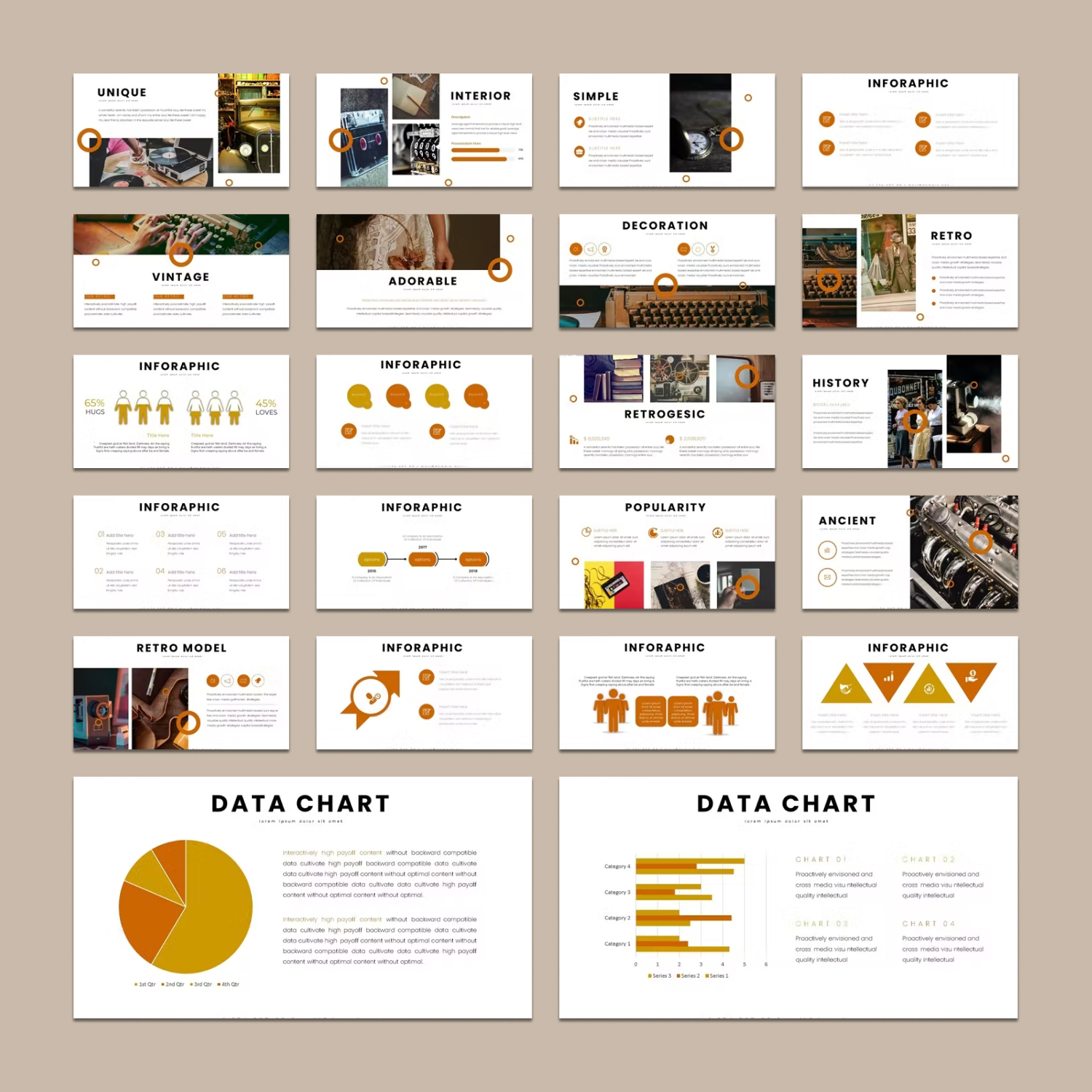 Preview vintages powerpoint template.