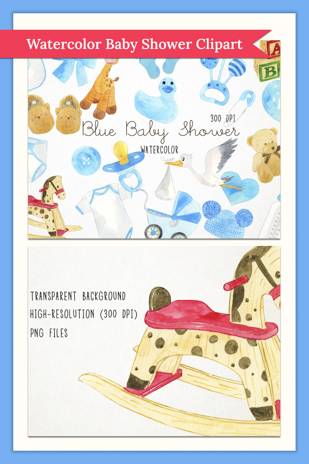 Watercolor baby shower clipart of pinterest.