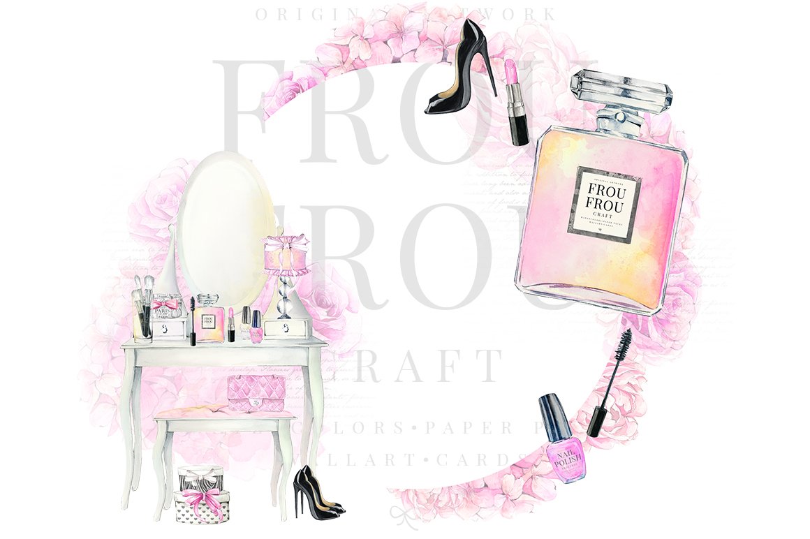 Perfume shoes, pink style.