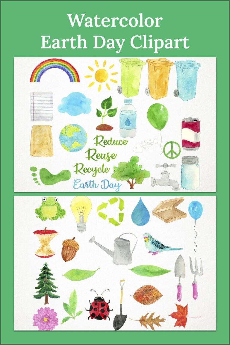 Watercolor Earth Day Clipart – MasterBundles