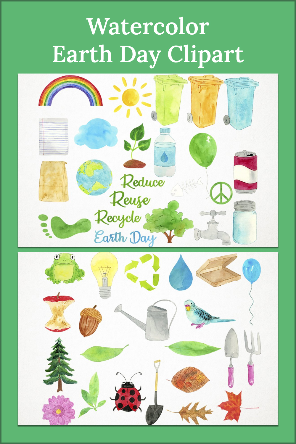 Watercolor earth day clipart of pinterest.
