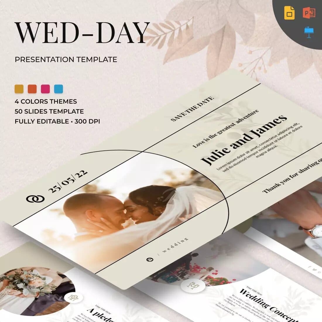 Wedday Presentation Template Preview 4.