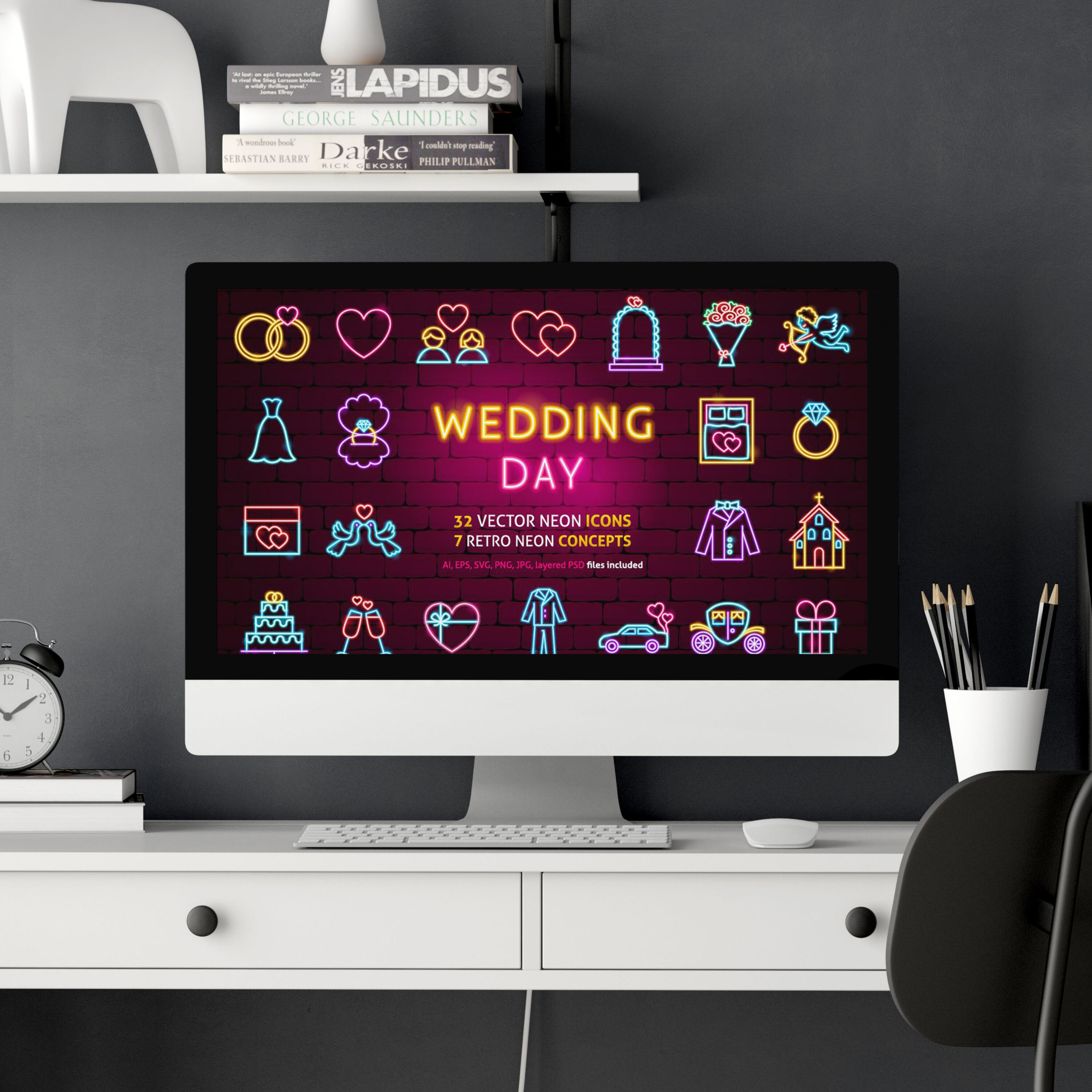 Wedding neon image preview.