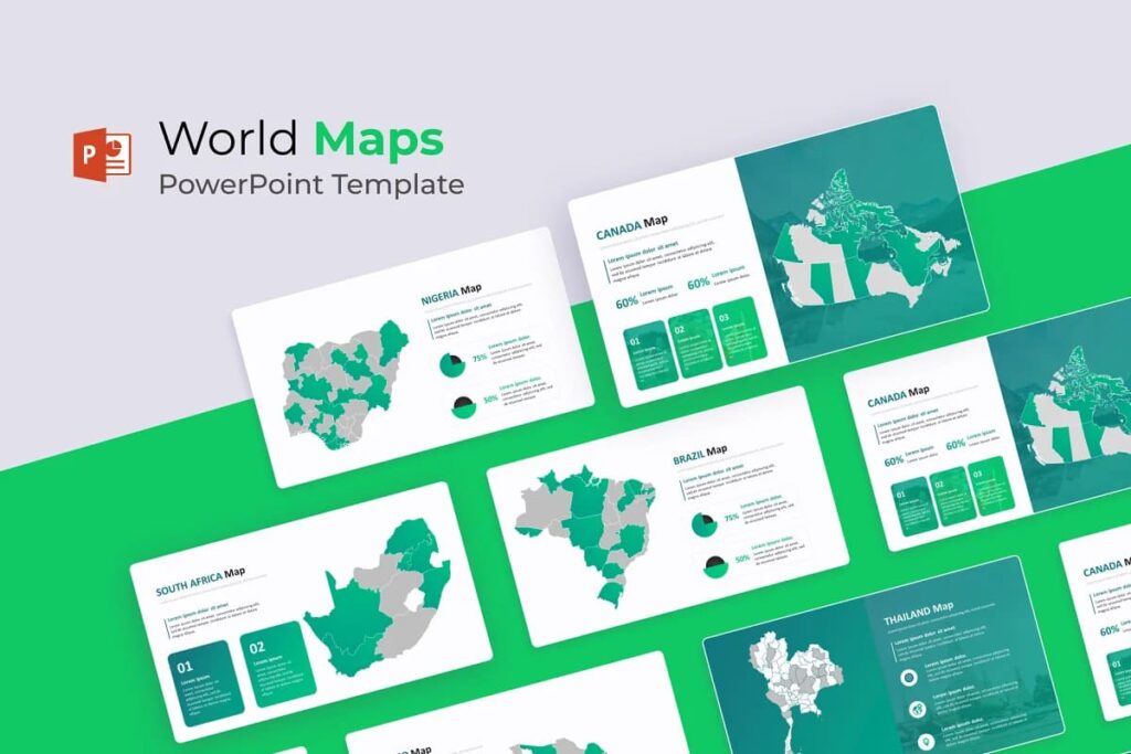 World Map PowerPoint Template – MasterBundles