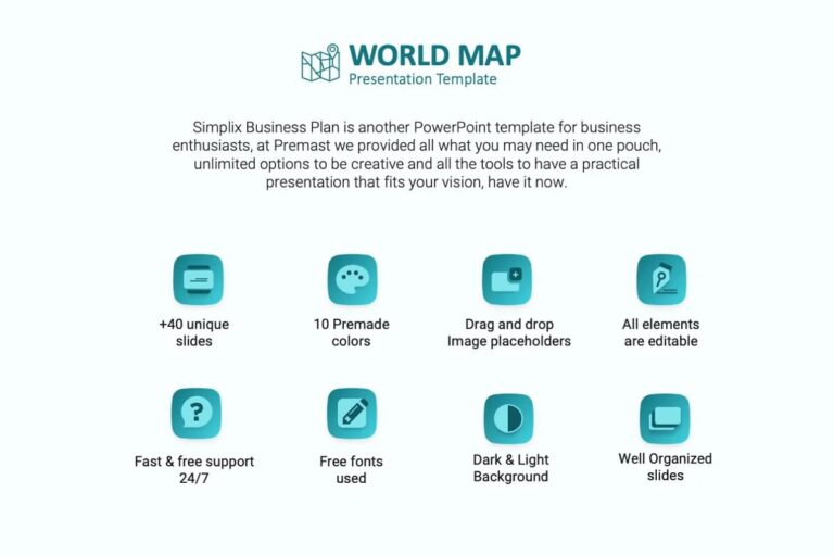 World Map PowerPoint Template – MasterBundles