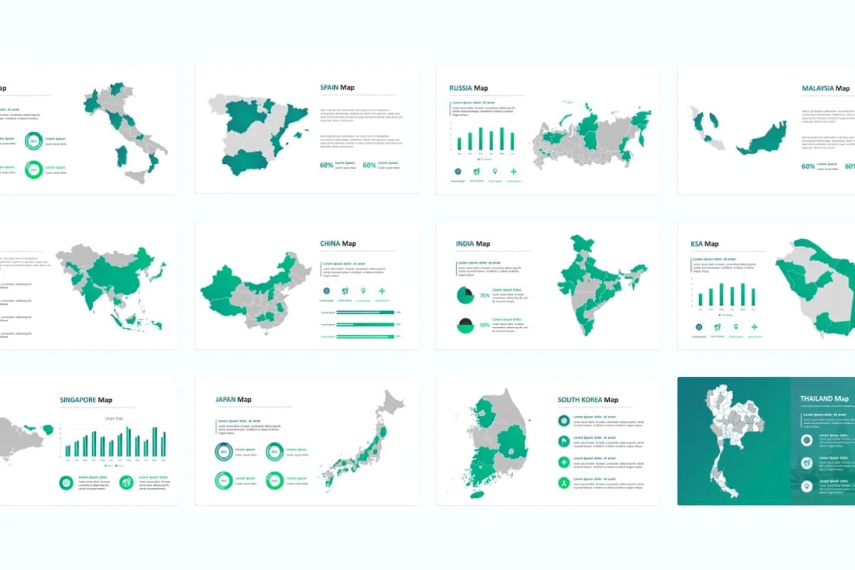 world map powerpoint, presentation pages.