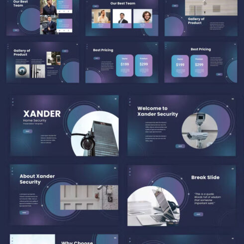 Xander - Home Security Powerpoint Template | Master Bundles